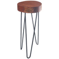 Albasia Wood Plant Stand - Terracotta & black detail-