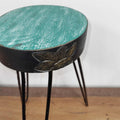 Albasia Wood Plant Stand - Turquoise & gold detail - £45.0 - 