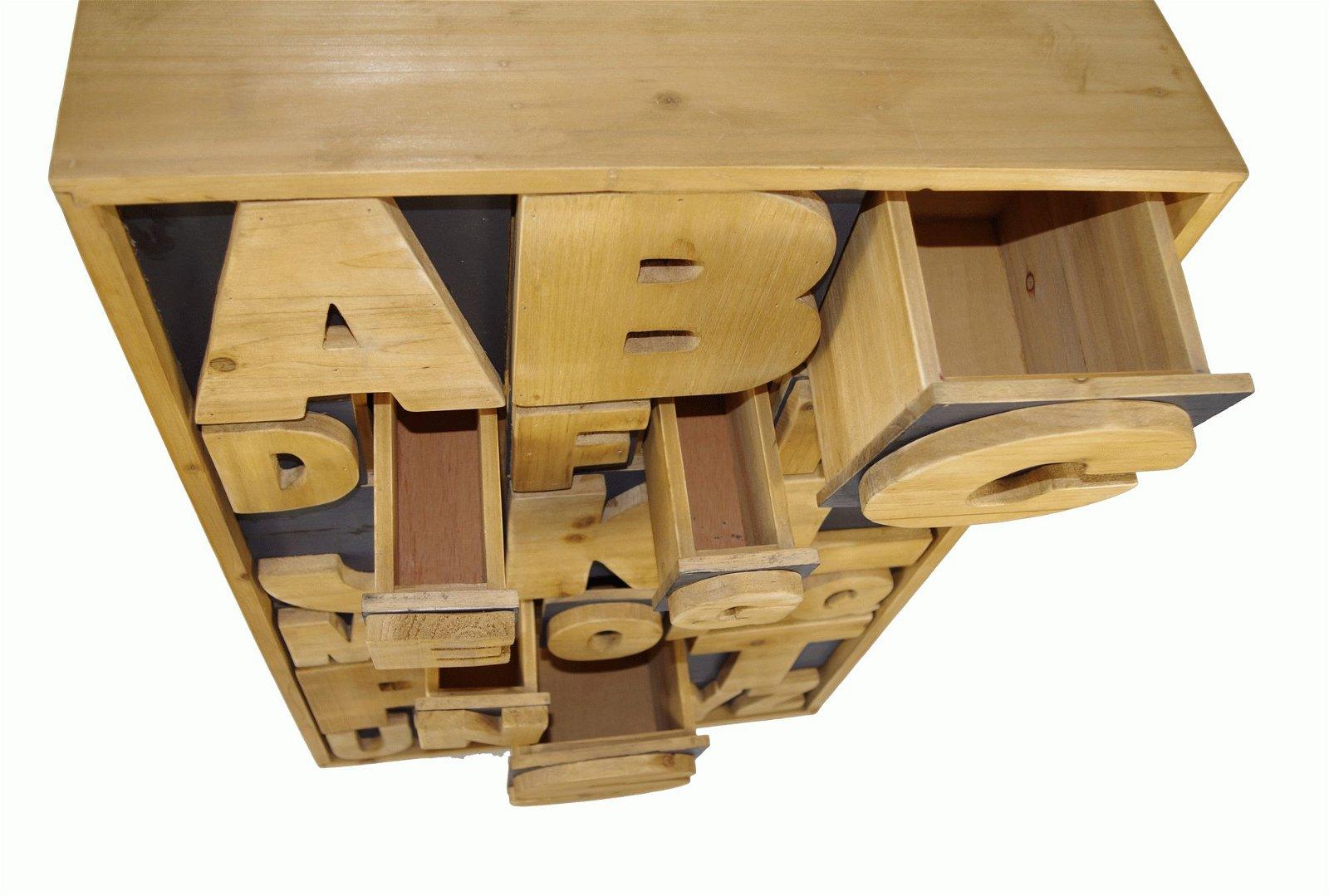 Alphabet Cabinet 54 x 26 x 89cm-Storage Units