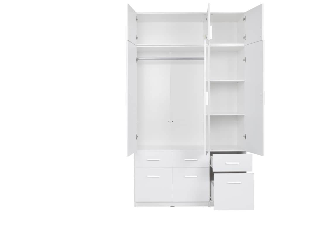 Alpin Hinged Door Wardrobe 136cm-Hinged Door Wardrobe