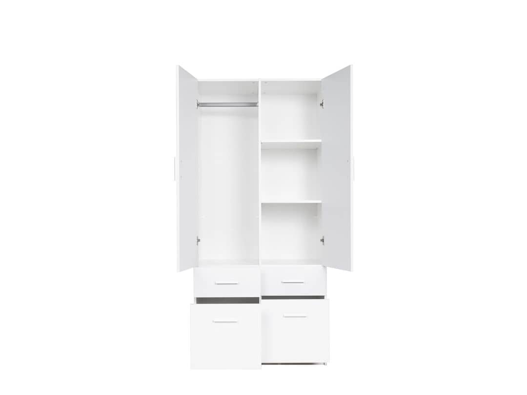 Alpin Hinged Door Wardrobe 92cm [Drawers] - £288.0 - Hinged Door Wardrobe 