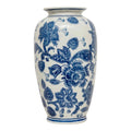 Anemone Blue & White Urn Vase-Vases