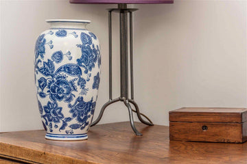 Anemone Blue & White Urn Vase - £59.99 - Vases 