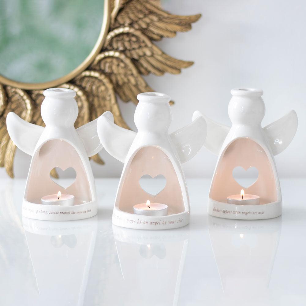 Angel By Your Side Tealight Holder-Candle Holders