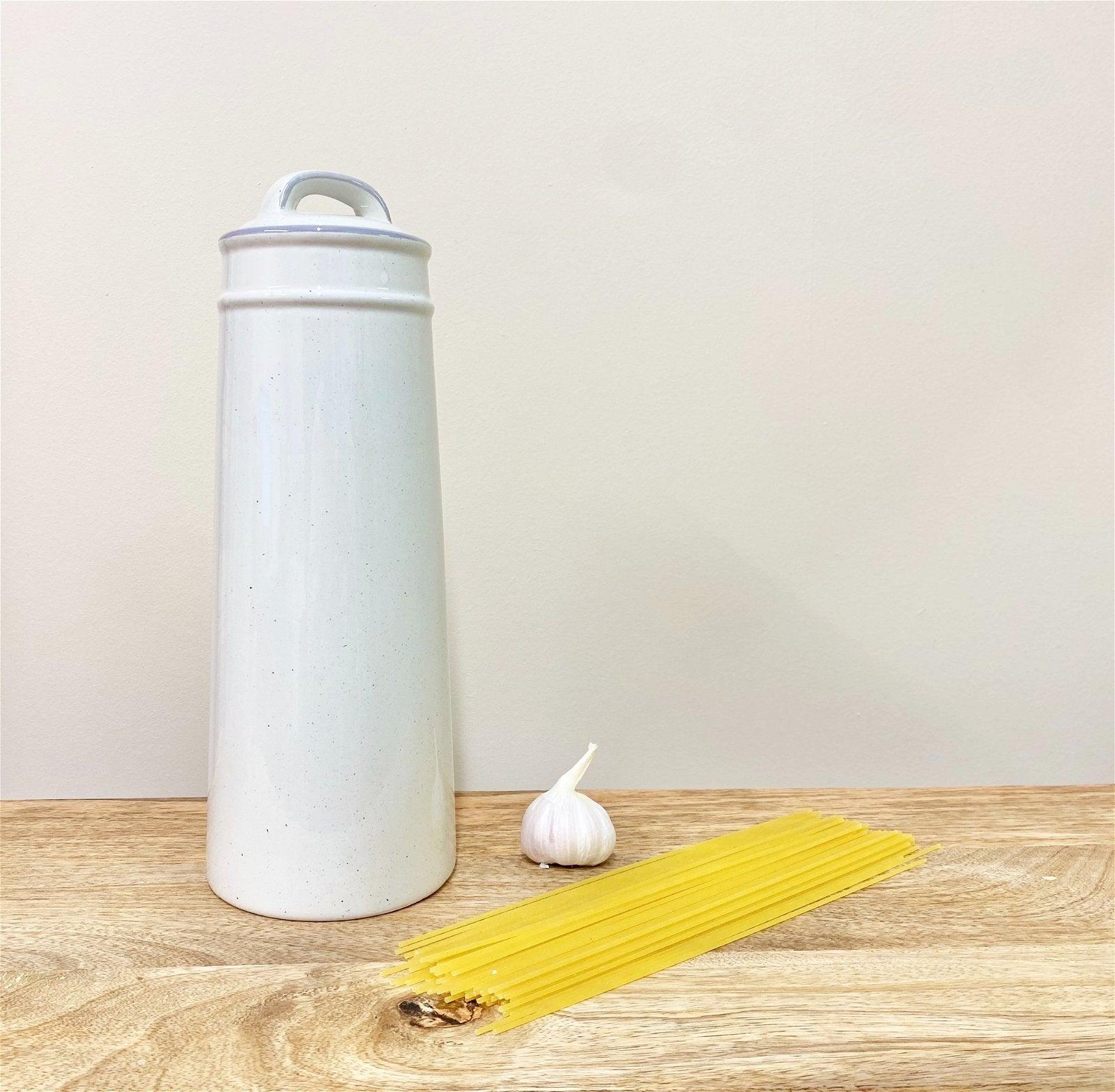 Antique Grey Ceramic Pasta Jar 31cm-Kitchen Storage