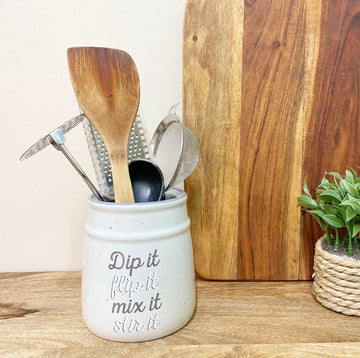 Antique Grey Utensil Holder 14cm - £20.99 - Kitchen Storage 