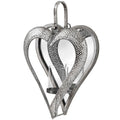 Antique Silver Heart Mirrored Tealight Holder in Small - £59.95 - Gifts & Accessories > Candle Holders > Candle Holders 