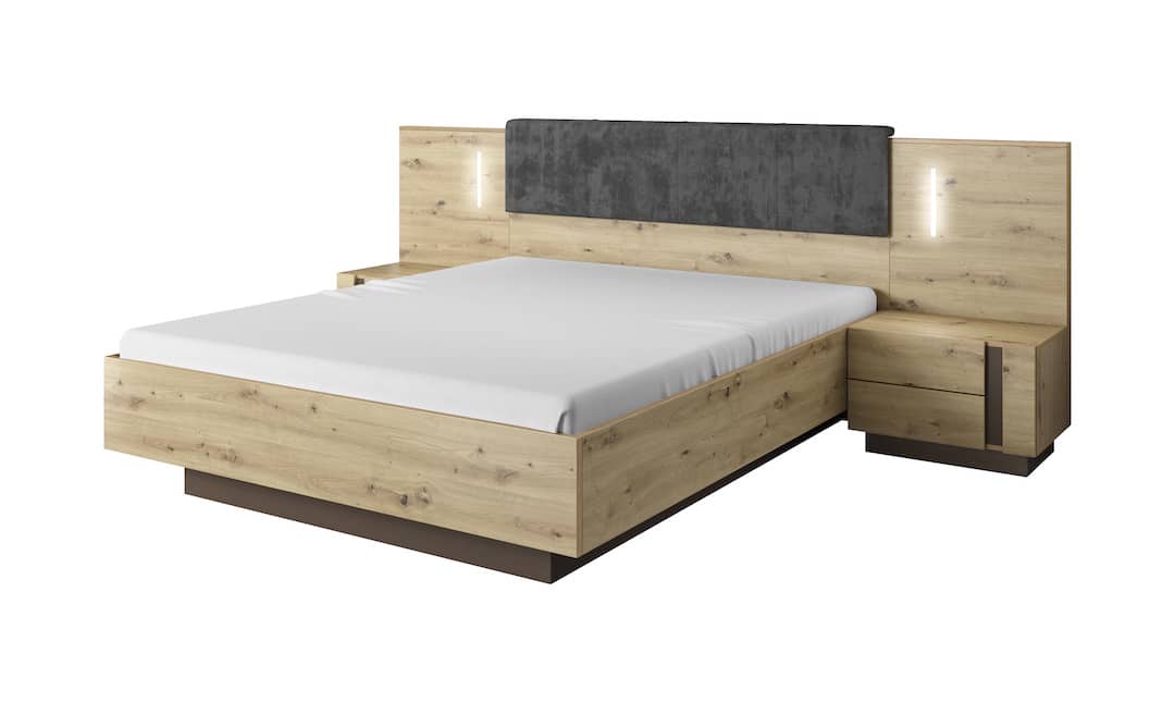 Arco Bed Frame [EU King] Oak Artisan Bed Frame 