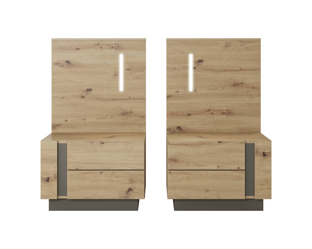 Arco Bedside Cabinets-Bedside Cabinet