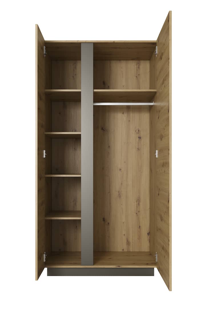 Arco Hinged Door Wardrobe 97cm Oak Artisan Hinged Door Wardrobe 