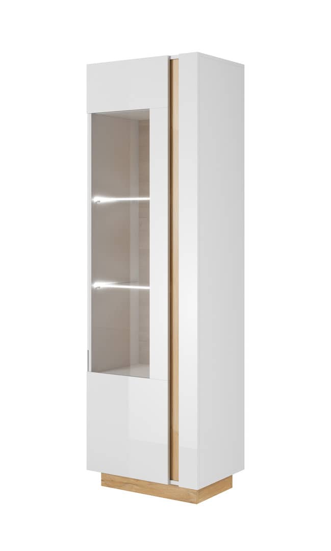 Arco Tall Display Cabinet 60cm White Tall Display Cabinet 