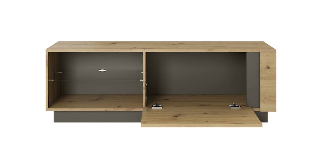 Arco TV Cabinet 138cm Oak Artisan Living Room TV Cabinet 