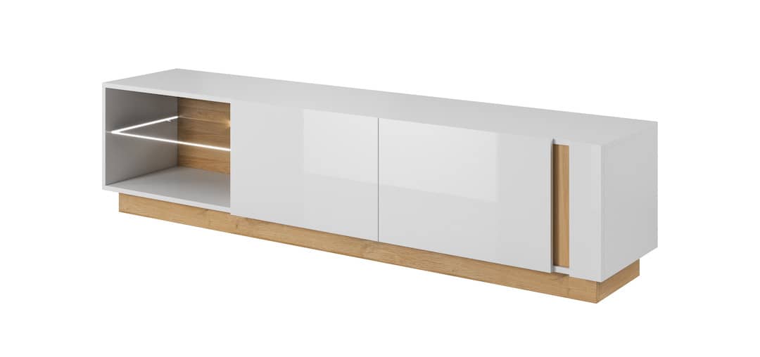 Arco TV Cabinet 188cm White Living Room TV Cabinet 