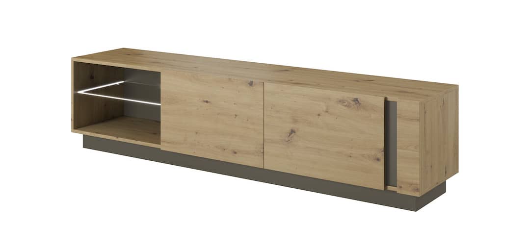 Arco TV Cabinet 188cm Oak Artisan Living Room TV Cabinet 