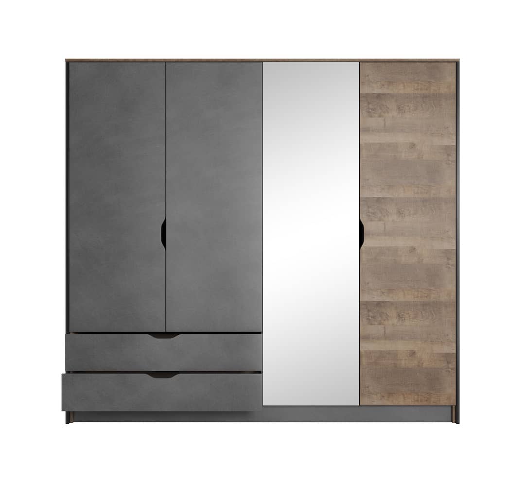 Arden Hinged Door Wardrobe 220cm-Hinged Door Wardrobe