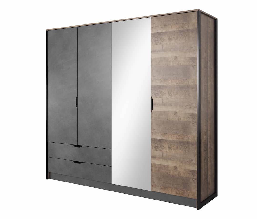 Arden Hinged Door Wardrobe 220cm - Oak Grande