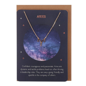 Aries Zodiac Necklace Card - £12.99 - Jewellery 