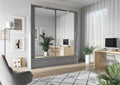 Arti 24 - 2 Sliding Door Wardrobe 200cm Grey Matt Sliding Door Wardrobe 