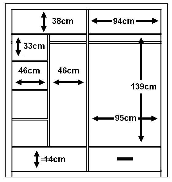 Arti 24 - 2 Sliding Door Wardrobe 200cm-Sliding Door Wardrobe