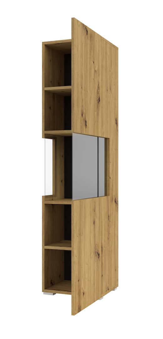 Ava 05 Tall Display Cabinet Oak Artisan Tall Display Cabinet 