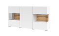 Ava 25 Display Sideboard Cabinet 120cm White Matt Living Sideboard Cabinet 