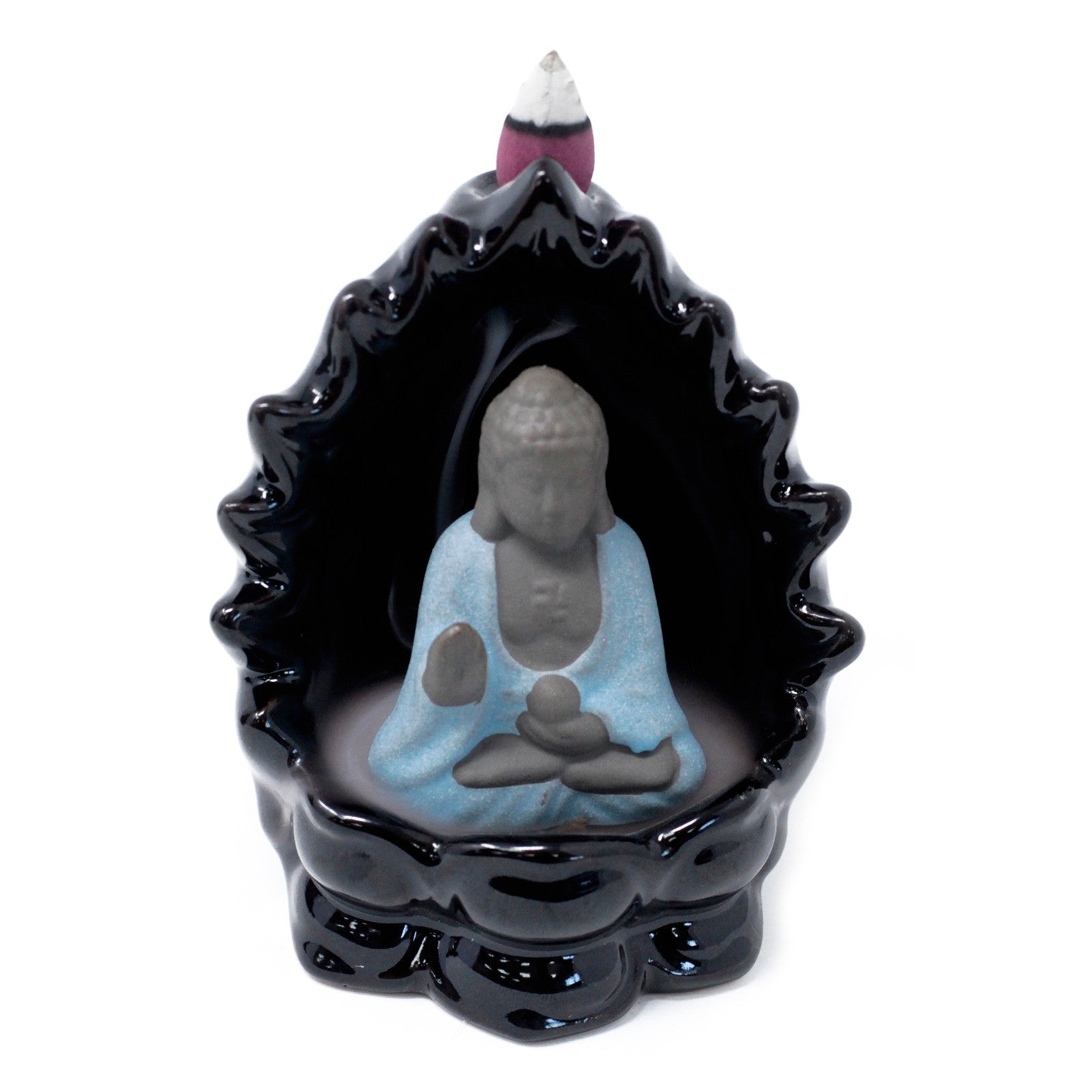 Back Flow Incense Burner - Buddha & Lights-