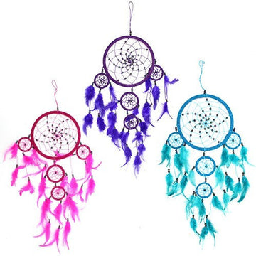 Bali Dreamcatchers - Large Round - Turq/Pink/Purp - £37.0 - 