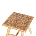 Bamboo Design Wooden Stool 25cm-Stools