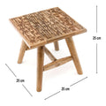 Bamboo Design Wooden Stool 25cm-Stools