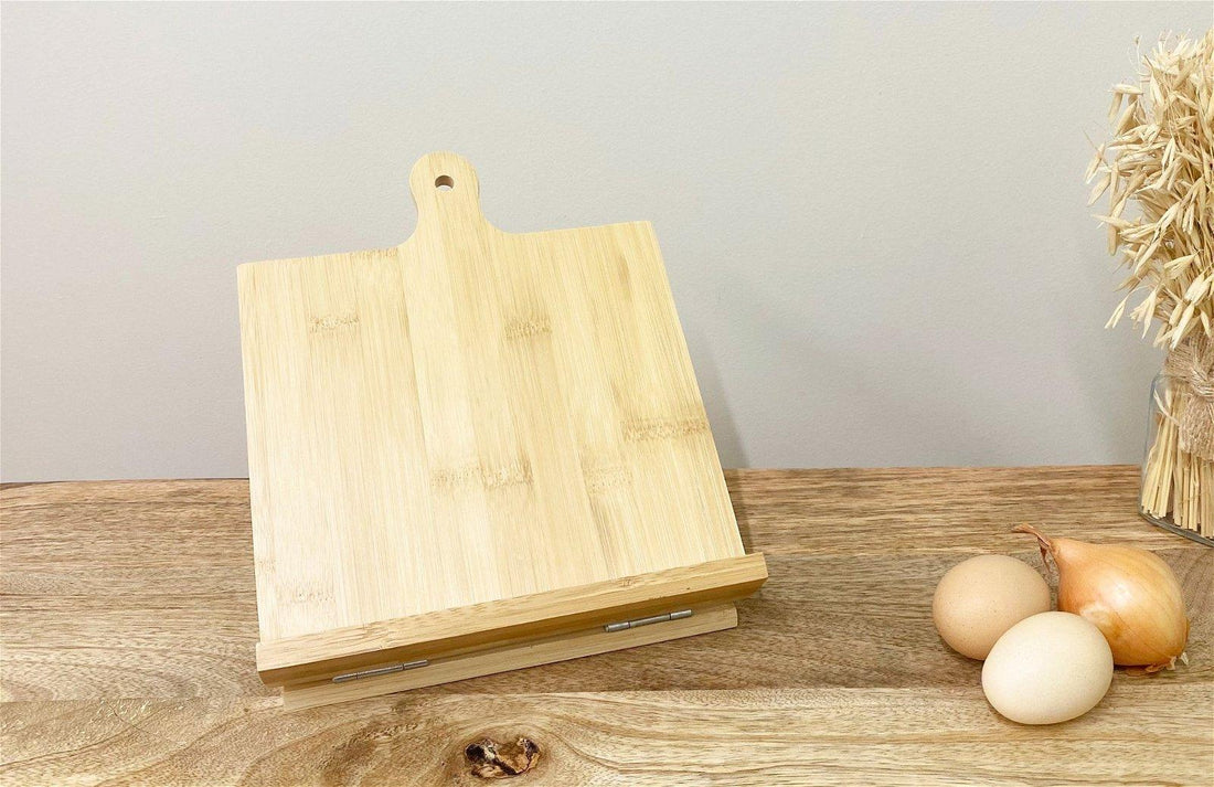 Bamboo Wood Recipe Book Holder - £28.99 - Kitchen Storage 