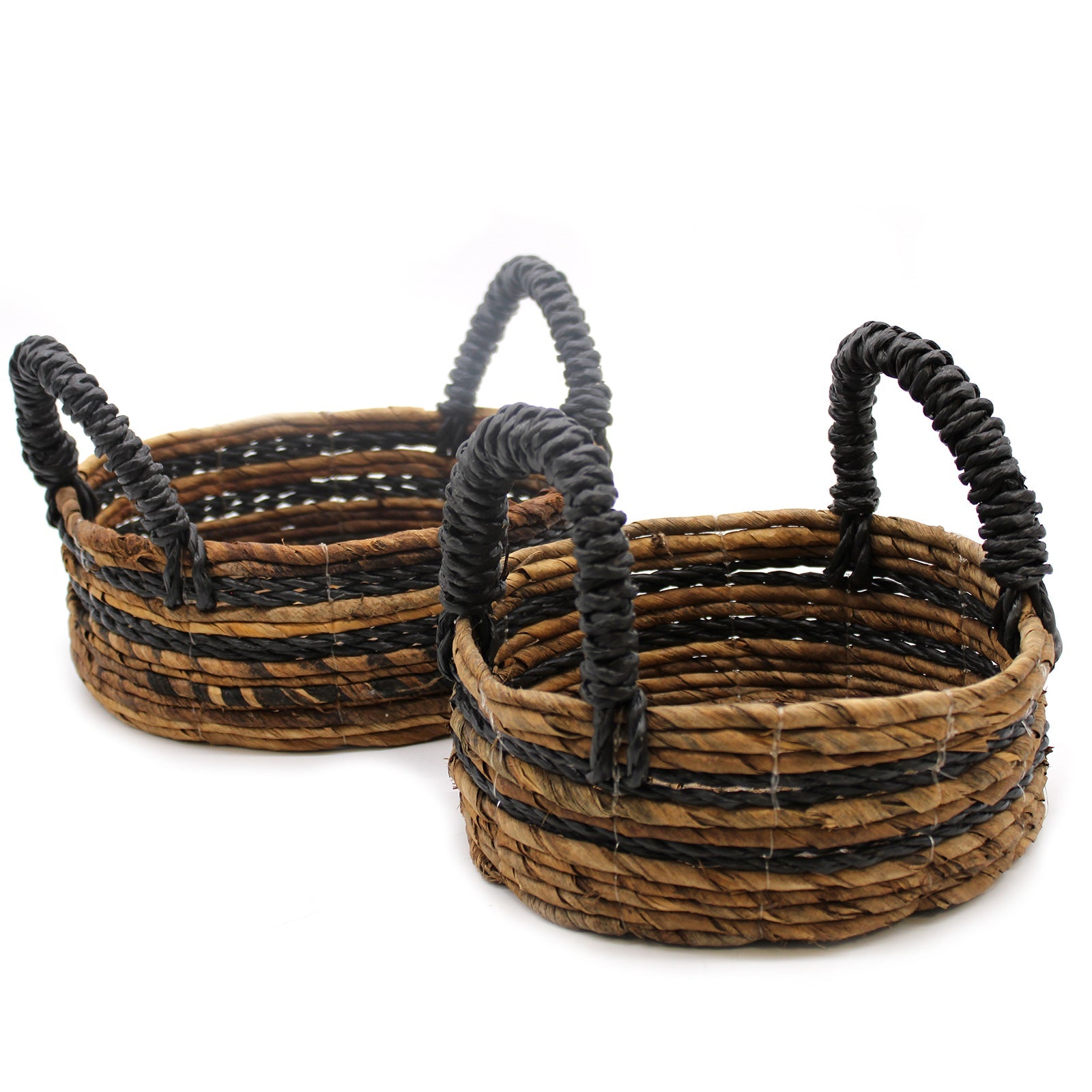 Banana Leaf & Hitam Raffia Basket- Set of 2-