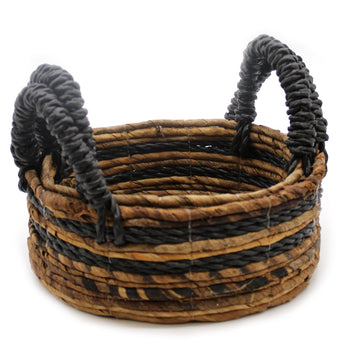 Banana Leaf & Hitam Raffia Basket- Set of 2 - £38.0 - 