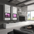 Baros 10 Entertainment Unit White Gloss Wall Unit 