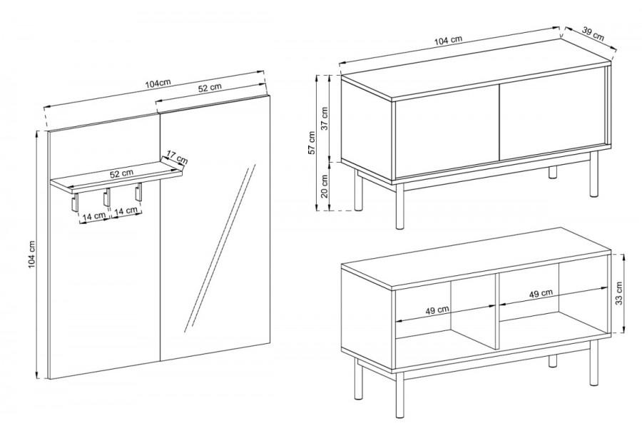 Basic Hallway Set - £163.8 - Hallway Set 