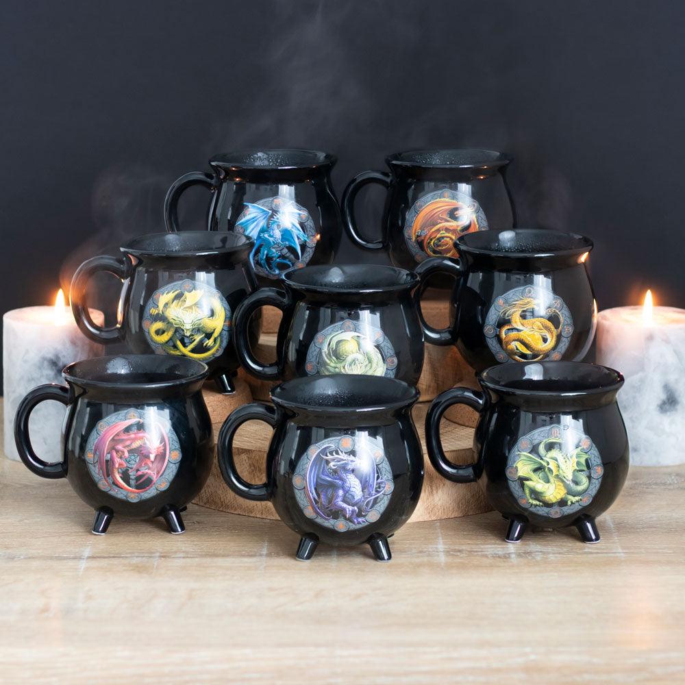 Beltane Colour Changing Cauldron Mug by Anne Stokes-Mugs Cups