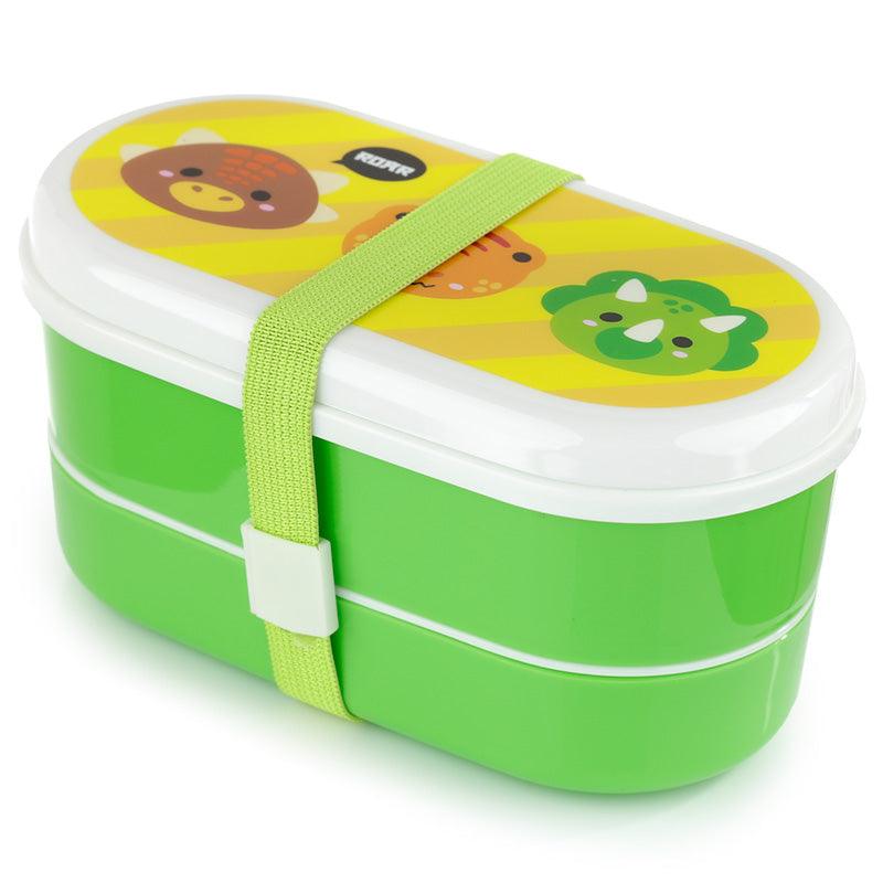 Bento Lunch Box with Fork & Spoon - Adoramals Dinosaur - £8.99 - 