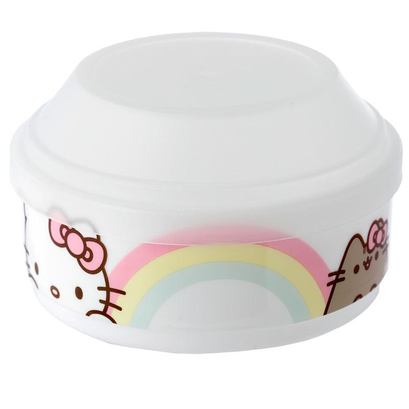 Bento Round Stacked Lunch Box - Hello Kitty & Pusheen the Cat-