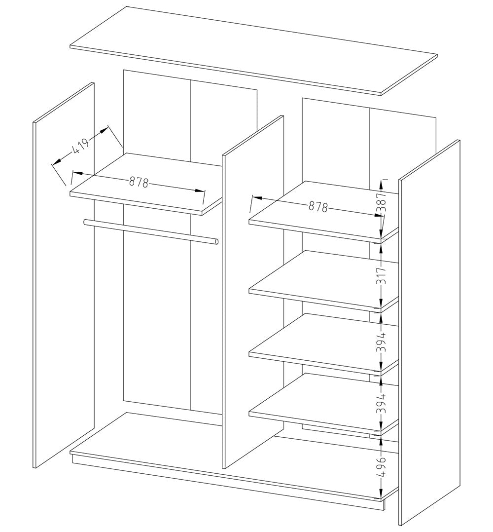 Beta Sliding Door Wardrobe-Sliding Door Wardrobe