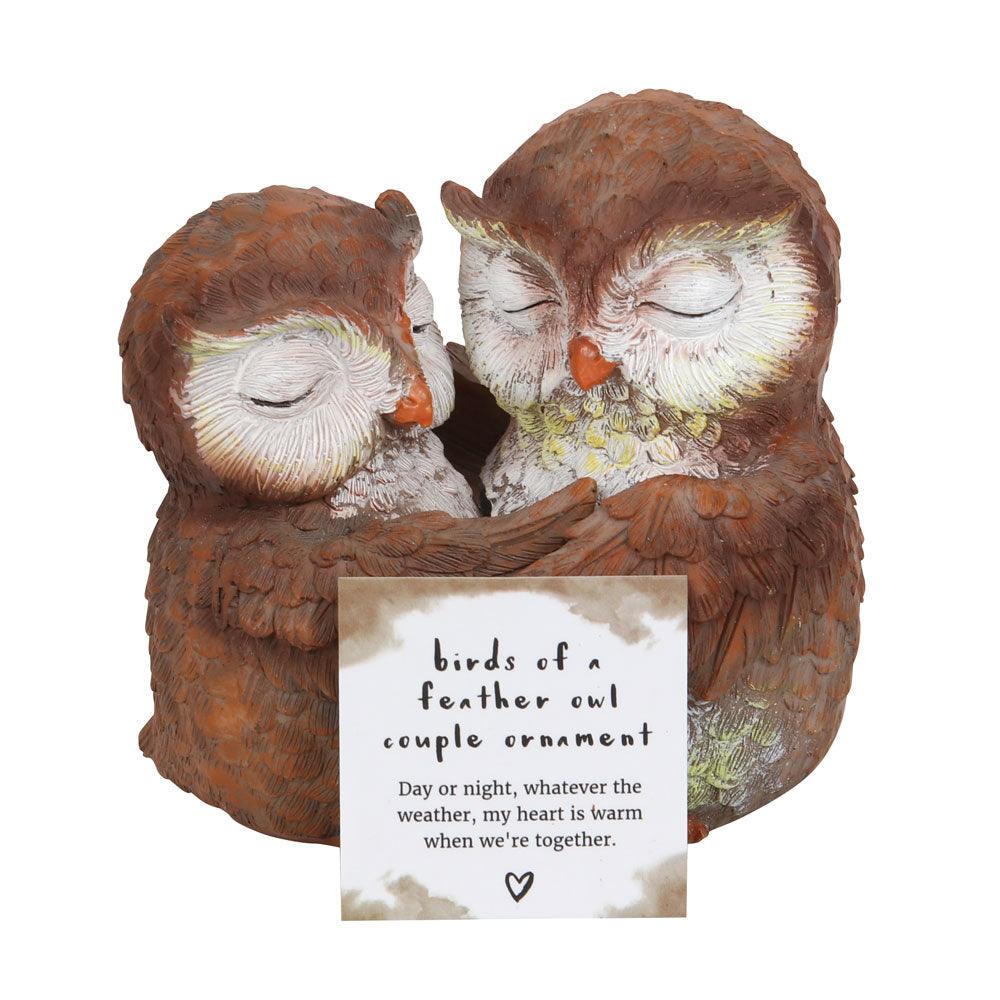 Birds of a Feather Owl Couple Ornament-Ornaments