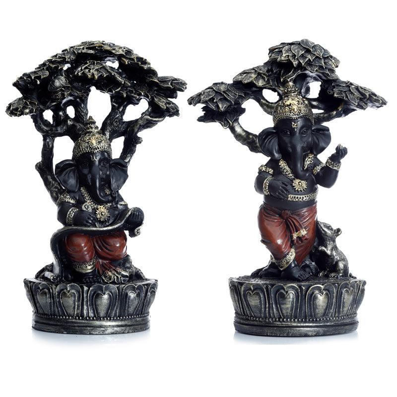 Black and Gold Ganesh Under Tree - £32.99 - 