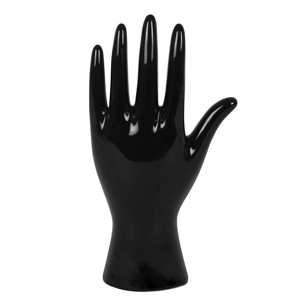 Black Ceramic Palmistry Hand Ornament - £12.99 - Ornaments 