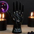 Black Ceramic Palmistry Hand Ornament-Ornaments