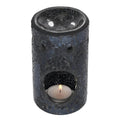 Black Crackle Glass Pillar Oil Burner-Oil Burners