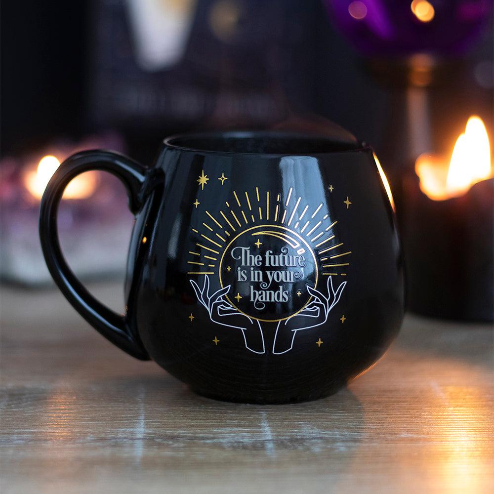 Black Fortune Teller Colour Changing Mug-Mugs Cups