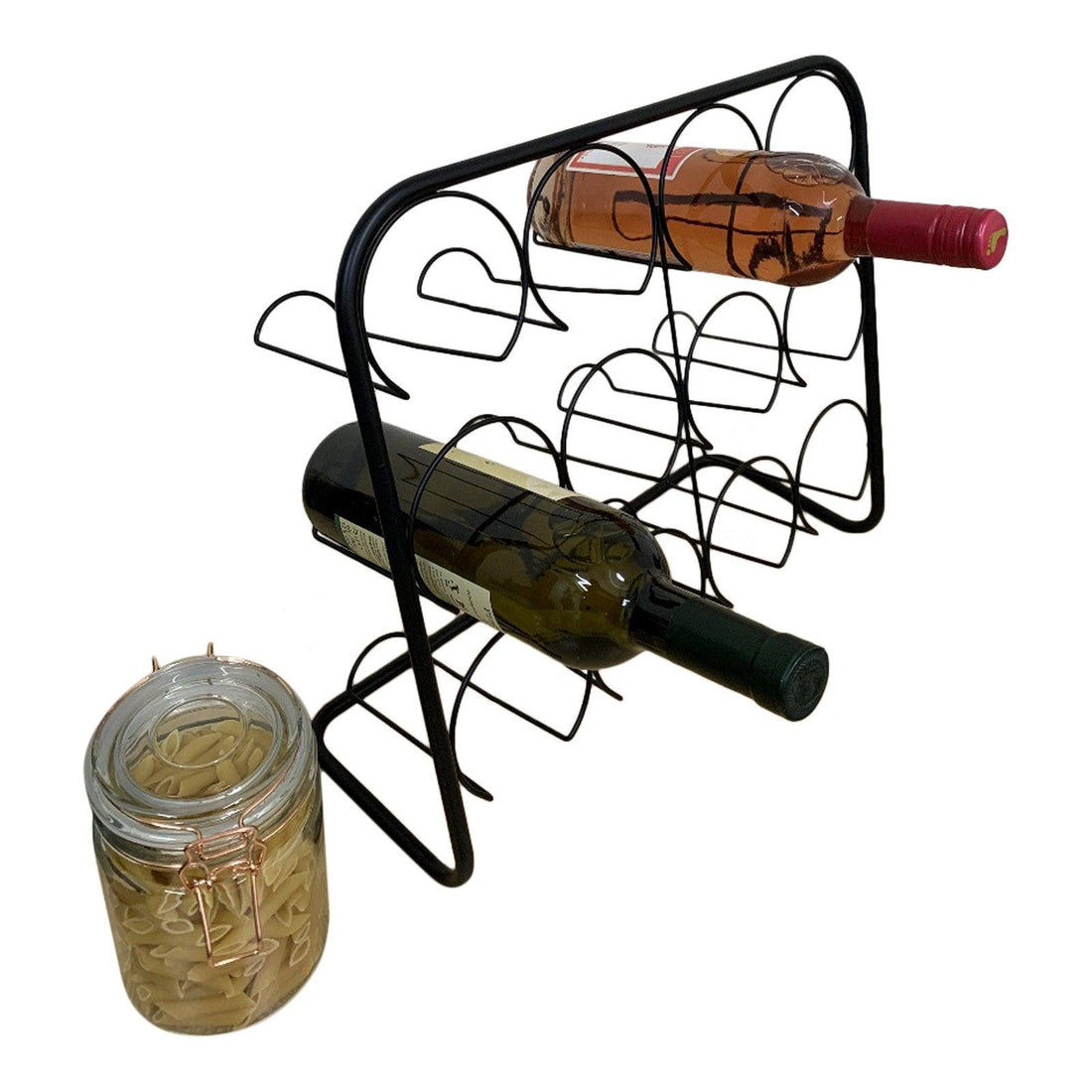 Black Metal Wire 12 Wine Bottle Holder - £33.99 - Wine Racks, Holders & Accessories 