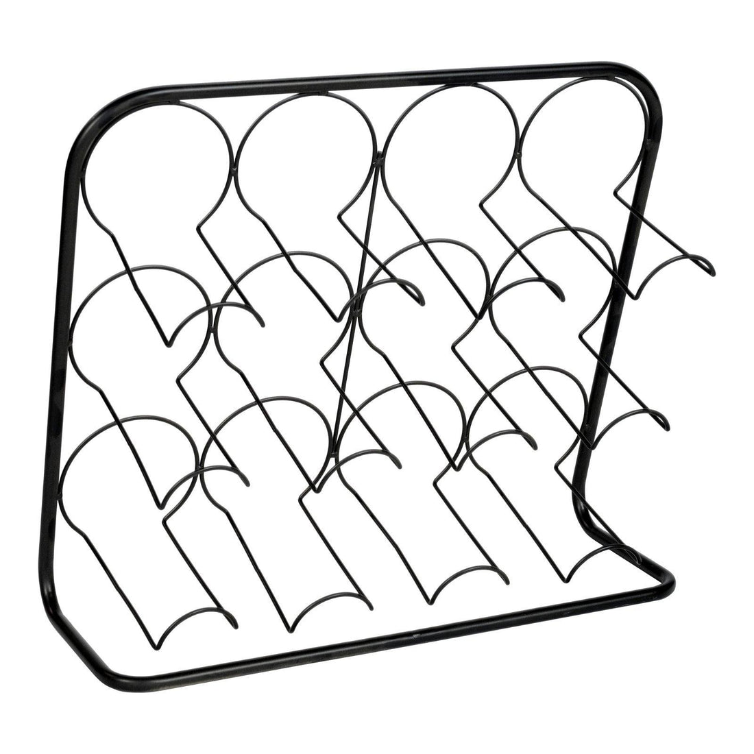 Black Metal Wire 12 Wine Bottle Holder - £33.99 - Wine Racks, Holders & Accessories 