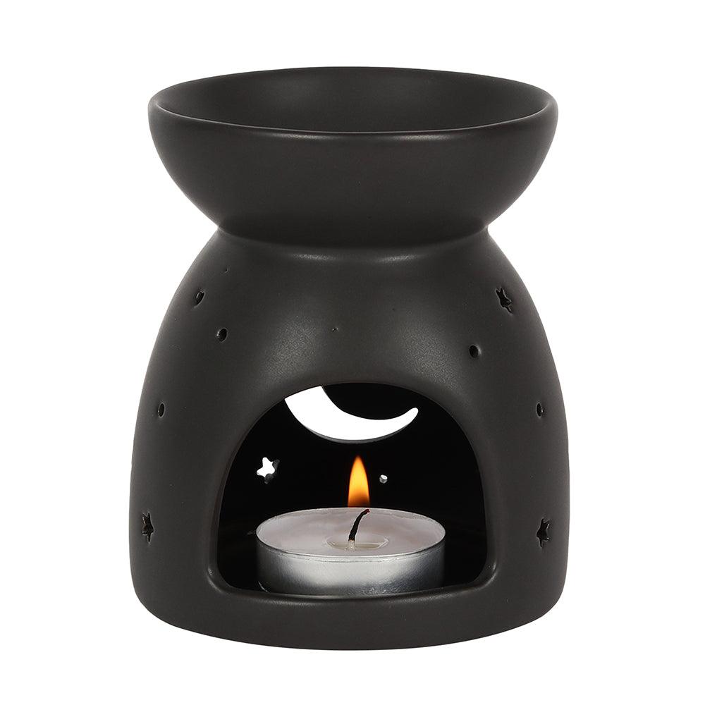 Black Mystical Moon Cut Out Oil Burner-Oil Burners