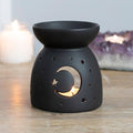 Black Mystical Moon Cut Out Oil Burner-Oil Burners