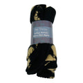 Black Paw Print Fleece Throw 80cm-Pet Accessories