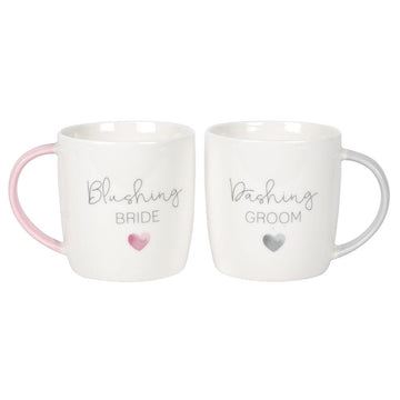 Blushing Bride Dashing Groom Ceramic Mug Set - £15.99 - Mugs Cups 